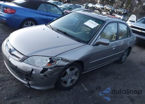 2005 Honda Civic Ex из США, поврежденный, VIN 1HGES26735L018404